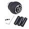 WANCAR Universal Aluminum Manual Car Gear Shift Knob 5 Speed Leather Shifter Lever Black