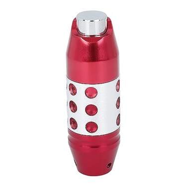 X AUTOHAUX Universal Aluminum Alloy Car Gear Stick Shift Knob with Button Lever Shifter Red