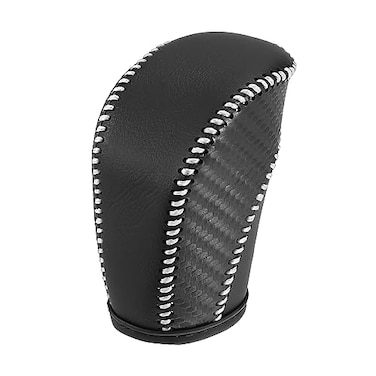 X AUTOHAUX Car Faux Leather Gear Shift Knob Cover for Volkswagen Jetta Tiguan 20112019 Passat Beetle 20122019 Atlas 20182019 CC 20132017 Gray Line