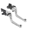 Klanata 1 Pair 78 Motorcycle Brake Lever Clutch Brake Handle Levers 22mm Motorcycle Clutch Brake Handle Replacement for Suzuki Easy Installation Silver