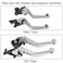 Klanata 1 Pair 78 Motorcycle Brake Lever Clutch Brake Handle Levers 22mm Motorcycle Clutch Brake Handle Replacement for Suzuki Easy Installation Silver