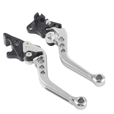 Klanata 1 Pair 78 Motorcycle Brake Lever Clutch Brake Handle Levers 22mm Motorcycle Clutch Brake Handle Replacement for Suzuki Easy Installation Silver