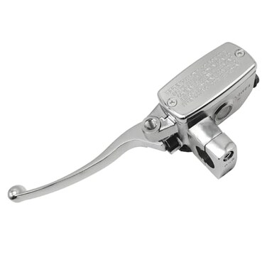 MOBYMUTO Universal 1 25mm Motorcycle Brake Master Cylinder Lever Chrome Handle Brake Master Cylinder Clutch Lever Hydraulic Brake Clutch Master Cylinder Lever Left Side