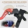 SOLLON Universal Motorcycle 78 22mm Handlebar Brake Master Cylinder Reservoir Adjustable Clutch and Brake Lever CNC Left Right Set for Harley Honda Kawasaki Suzuki Yamaha Red