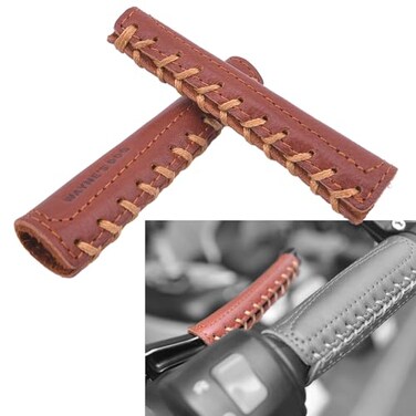 Tas Trost Genuine Leather Motorcycle Brake Clutch Covers No Fringe Brown