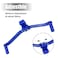 Motoforti 11mm Universal Adjustable Motorcycle Dual Way Gear Shift Lever Footrest Pedal Shifter Adapt Refit Accessories 50cc160cc CNC Aluminum Alloy Blue