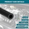 Eunice 12 Inch 13mm ID Fuel Line Hose 5 FT 300PSI Push Lock NBR Rubber Hose for Automotive