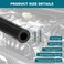 Eunice 12 Inch 13mm ID Fuel Line Hose 5 FT 300PSI Push Lock NBR Rubber Hose for Automotive