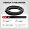 EVIL ENERGY 516 High Pressure Fuel Line Hose 5FT 500 PSI E85 for Fuel Systems Engines NBR Rubber EN8541TE Black