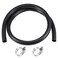 uxcell Lubricating Oil Hose 14mm ID 18mm OD 33ft Rubber Water Hose Black 2 Clamps