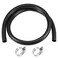 uxcell Lubricating Oil Hose 14mm ID 18mm OD 33ft Rubber Water Hose Black 2 Clamps