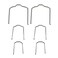 ASTAMOTOR 154 23 Radiator Hose Retaining Spring Horse Shoe Clip Clamp Fit For BMW E39 E38 E60 E90 745Li X5 E46 325i 328i M3 540i 740iL 740i 2 Pack