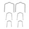 ASTAMOTOR 154 23 Radiator Hose Retaining Spring Horse Shoe Clip Clamp Fit For BMW E39 E38 E60 E90 745Li X5 E46 325i 328i M3 540i 740iL 740i 2 Pack