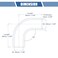 X AUTOHAUX 1 Pcs 38mm 150 ID 90mm 354 Length 90 Degrees Black Car Silicone Hose Coolant Hose Universal