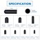 Easily 115PCS Nylon Vacuum Connectors 63 PCS Assorted Vacuum Plugs Hose End Caps Assortment Kit Black
