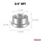 joytrace 34 NPT Female Threaded Stepped Weld on Bung Fitting Aluminum 2PCS