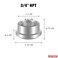 joytrace 34 NPT Female Threaded Stepped Weld on Bung Fitting Aluminum 2PCS