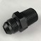 STEBER 6AN Flare to 12 NPT Male Thread Pipe Adapter Aluminum Fuel Line Hose Fitting Straight Black