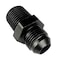 STEBER 6AN Flare to 12 NPT Male Thread Pipe Adapter Aluminum Fuel Line Hose Fitting Straight Black