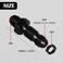 caqeg 6AN Male Flare Straight Bulkhead Fitting Adapter with 6AN Nut Aluminum Black