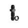 caqeg 6AN Male Flare Straight Bulkhead Fitting Adapter with 6AN Nut Aluminum Black