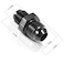 PFCKE 6AN Male to 12 x 20 Inverted Flare Thread Adapter Fittings Aluminum Straight Black Pack of 2