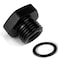 AFATEBOX 8AN Port Plug O Ring Boss AN 8 Male Seal Nut Block Off Cap Aluminum Fuel Fitting Adapter Hex Plugs with 08 ORB Black