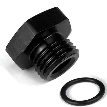 AFATEBOX 8AN Port Plug O Ring Boss AN 8 Male Seal Nut Block Off Cap Aluminum Fuel Fitting Adapter Hex Plugs with 08 ORB Black