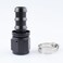 AC PERFORMANCE 10 AN Straight Push On Lock Hose End Fitting Aluminum Black with Clamp