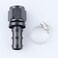 AC PERFORMANCE 10 AN Straight Push On Lock Hose End Fitting Aluminum Black with Clamp