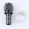 AC PERFORMANCE 10 AN Straight Push On Lock Hose End Fitting Aluminum Black with Clamp
