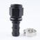 AC PERFORMANCE 10 AN Straight Push On Lock Hose End Fitting Aluminum Black with Clamp