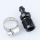 AC PERFORMANCE 4 AN Straight Push On Lock Hose End Fitting Aluminum Black with Clamp