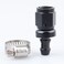 AC PERFORMANCE 4 AN Straight Push On Lock Hose End Fitting Aluminum Black with Clamp