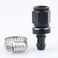 AC PERFORMANCE 4 AN Straight Push On Lock Hose End Fitting Aluminum Black with Clamp