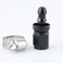 AC PERFORMANCE 4 AN Straight Push On Lock Hose End Fitting Aluminum Black with Clamp