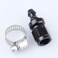 AC PERFORMANCE 4 AN Straight Push On Lock Hose End Fitting Aluminum Black with Clamp