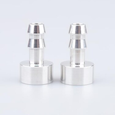 AC PERFORMANCE 516 Weld On Hose Barb Tail Nipple Weldable Fitting Adapter Natural Aluminium Pack of 2