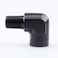 AC PERFORMANCE 90 Degree 18 NPT Female to Male Elbow Coupler Union Hose Fitting Adapter Aluminum Black