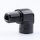 AC PERFORMANCE 90 Degree 18 NPT Female to Male Elbow Coupler Union Hose Fitting Adapter Aluminum Black