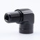 AC PERFORMANCE 90 Degree 18 NPT Female to Male Elbow Coupler Union Hose Fitting Adapter Aluminum Black