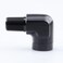 AC PERFORMANCE 90 Degree 18 NPT Female to Male Elbow Coupler Union Hose Fitting Adapter Aluminum Black