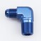 AC PERFORMANCE 90 Degree Elbow 6 AN Male to 38 NPT Male Fitting Adapter Connector Aluminum Blue
