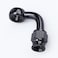 AC PERFORMANCE Black Aluminum Brake Fitting 90 Degree Banjo Eye Hole Diameter 102mm to 3 AN PTFE Hose End for Braided Brake Hose With Olive