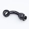 AC PERFORMANCE Black Aluminum Brake Fitting 90 Degree Banjo Eye Hole Diameter 102mm to 3 AN PTFE Hose End for Braided Brake Hose With Olive