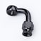 AC PERFORMANCE Black Aluminum Brake Fitting 90 Degree Banjo Eye Hole Diameter 102mm to 3 AN PTFE Hose End for Braided Brake Hose With Olive