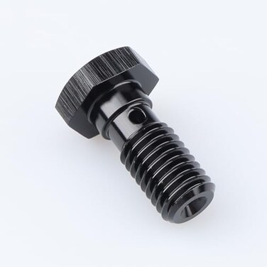 AC PERFORMANCE M10 x 10 Banjo Bolt 23MM Length Aluminum Black