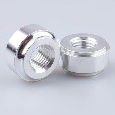 AC PERFORMANCE M12x15 Female Weld On Bung Fitting Aluminum 2PCS