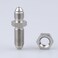 AC PERFORMANCE Stainless Steel 3 AN Male to 3 AN Male Flare Bulkhead Brake Hose Fitting with Bulkhead Lock Nut