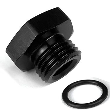 AFATEBOX AN 10 O Ring Boss Port Plug 10AN Male Seal Nut Block Off Cap Aluminum Fuel Fitting Adapter Hex Plugs with AN10 ORB Black